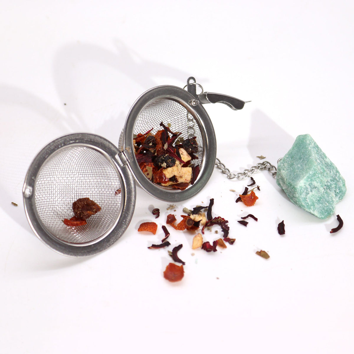 Celestial Gemstone Tea Strainer — Amethyst Cluster
