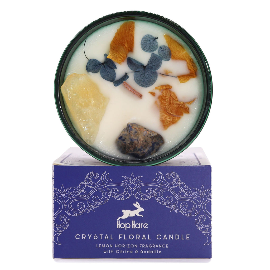 Solar Bloom — Crystal Flower Candle