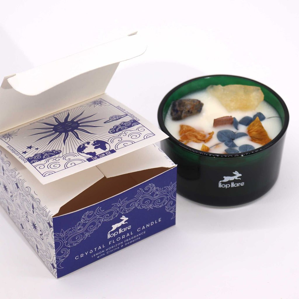 Solar Bloom — Crystal Flower Candle