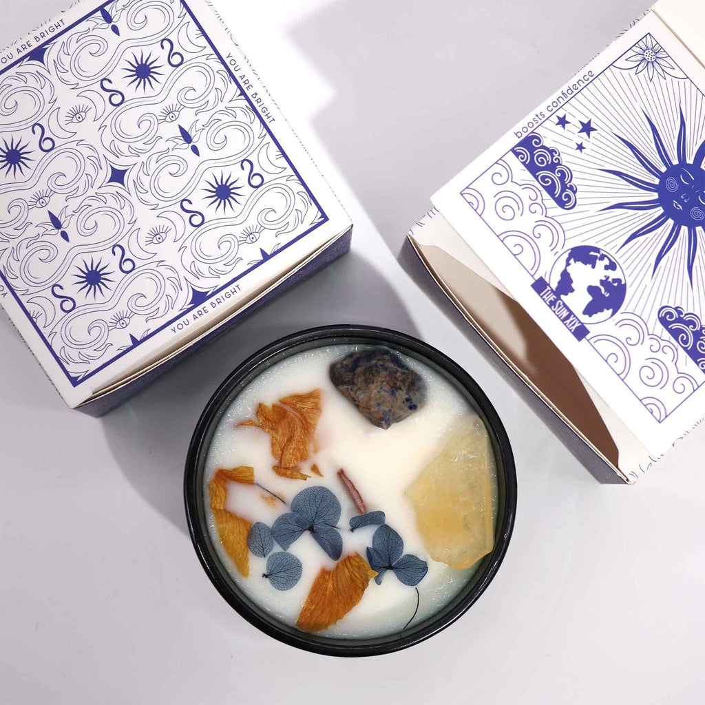 Solar Bloom — Crystal Flower Candle