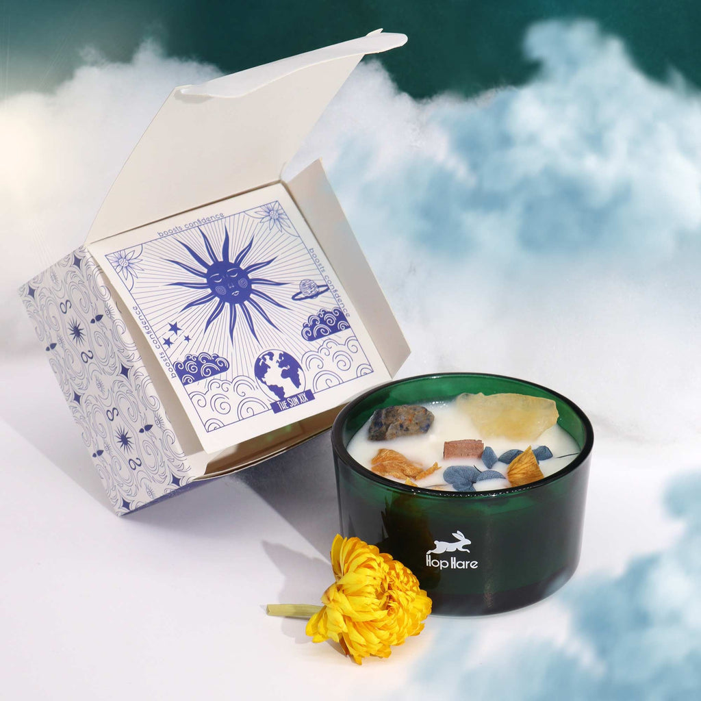 Solar Bloom — Crystal Flower Candle
