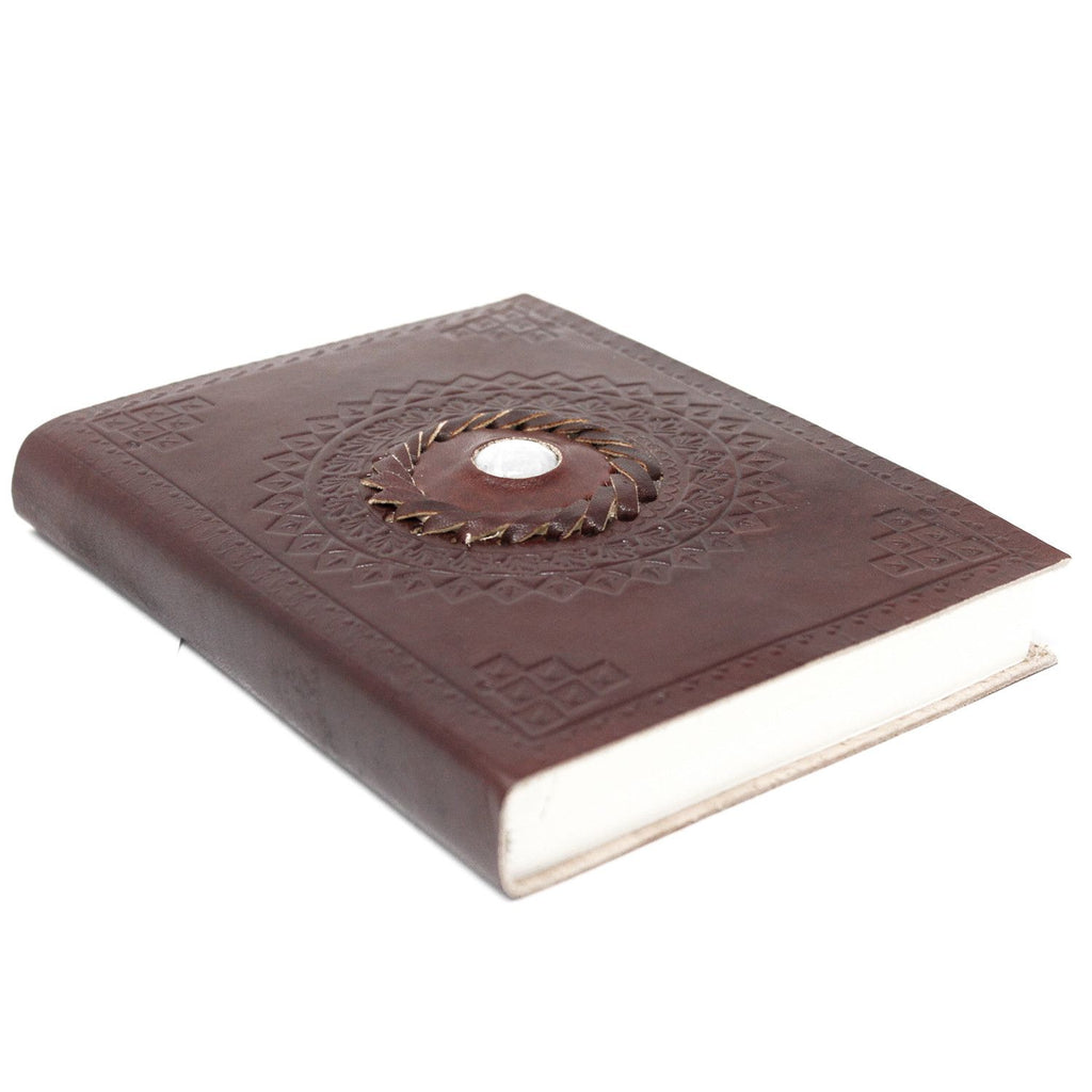 Moonstone Leather Journal — 7×5 in