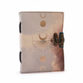 Lunar Phases Leather Journal — Deckle Edge