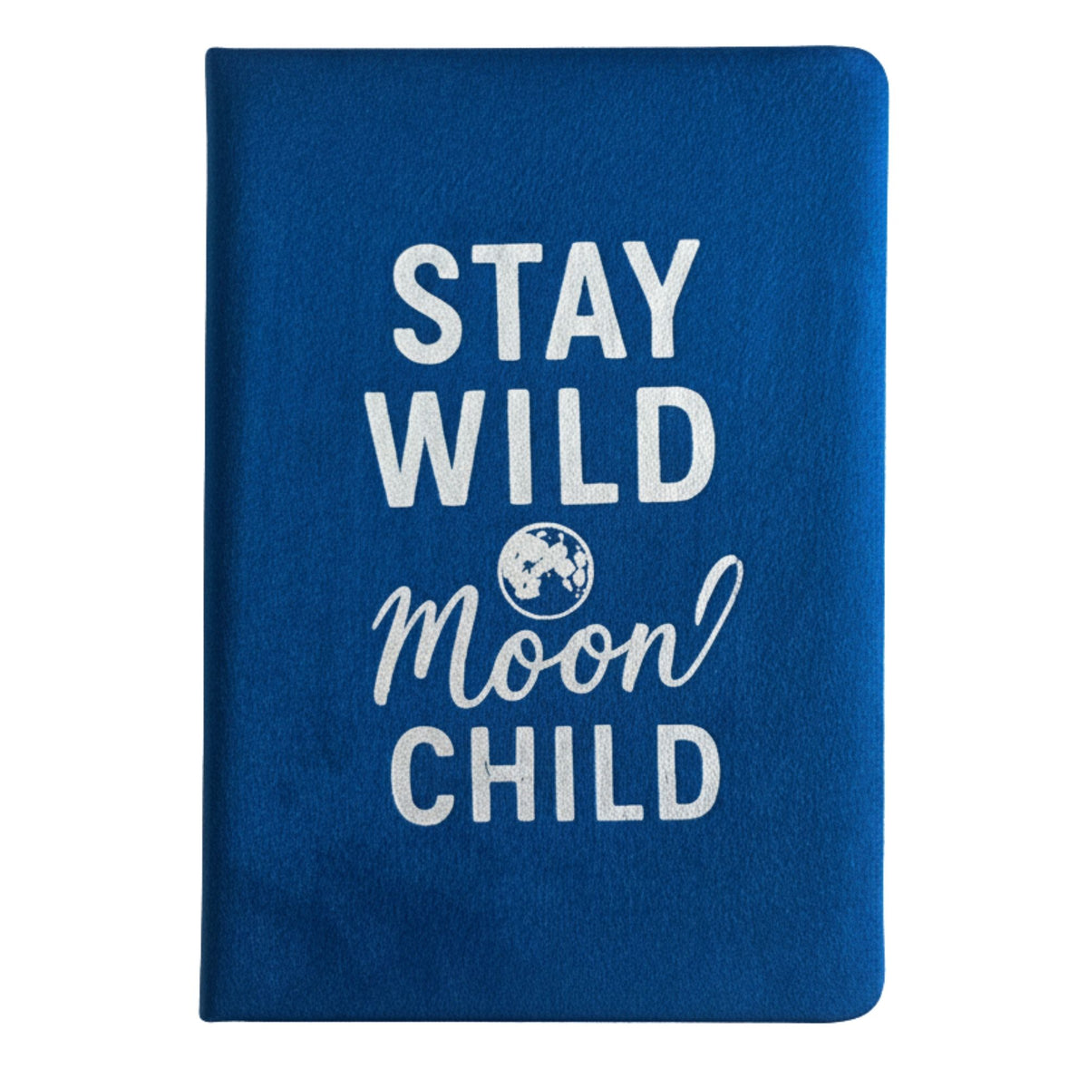 Moon Child Velvet Notebook — Midnight Blue