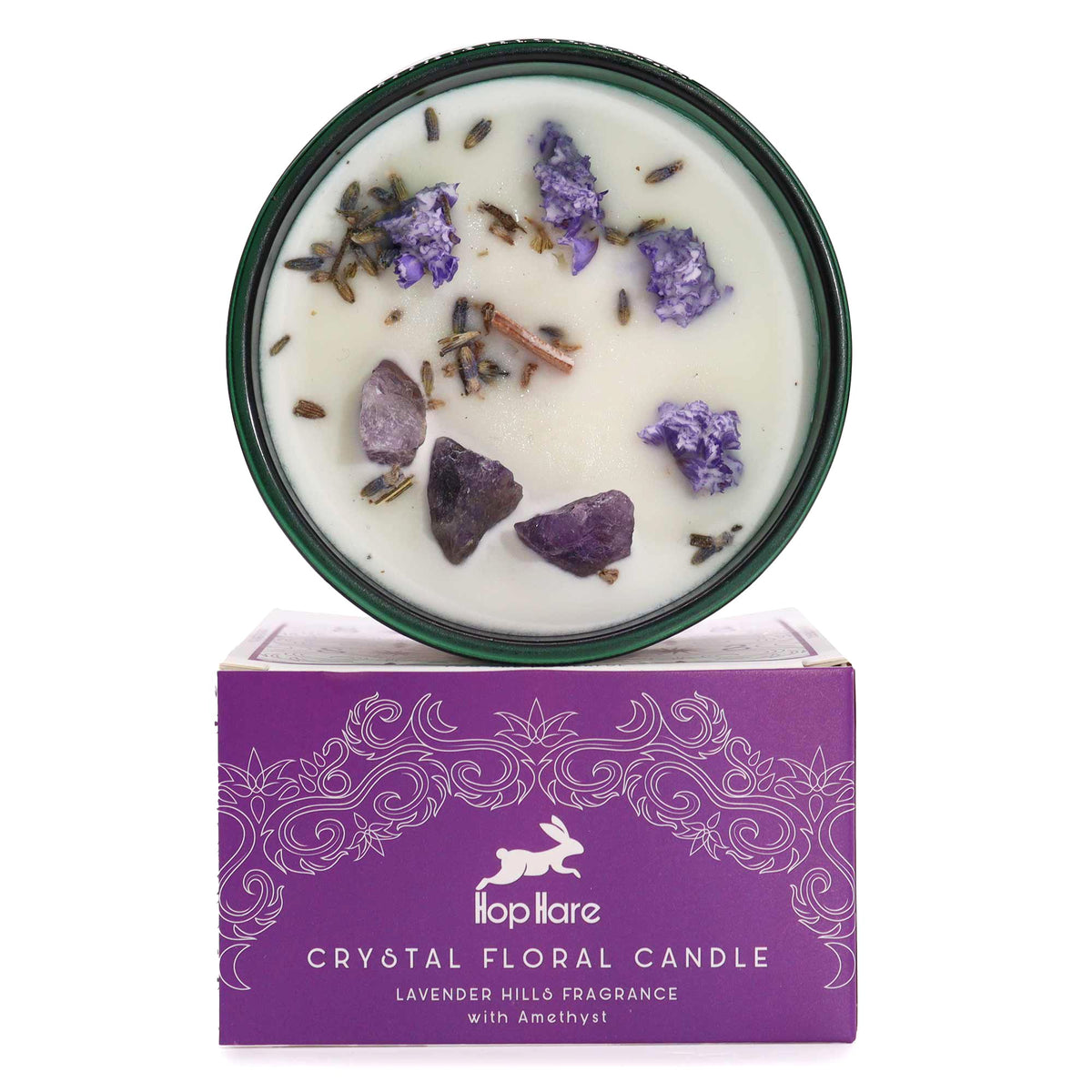 Lunar Bloom — Crystal Flower Candle