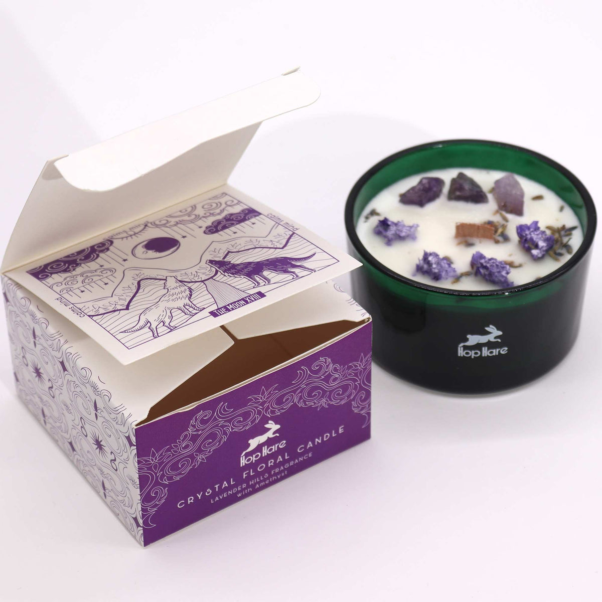 Lunar Bloom — Crystal Flower Candle