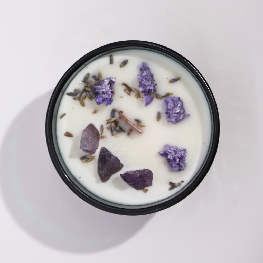 Lunar Bloom — Crystal Flower Candle