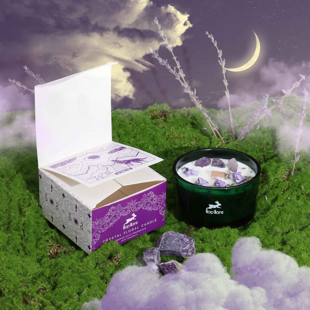 Lunar Bloom — Crystal Flower Candle
