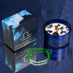 Zodiac Crystal Candle & Gemstone Bracelet — Libra